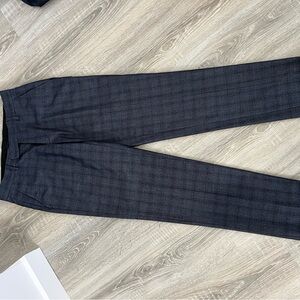 Gray Plaid Dress Pants
